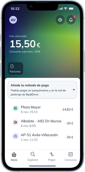 Movil app Bip&Drive
